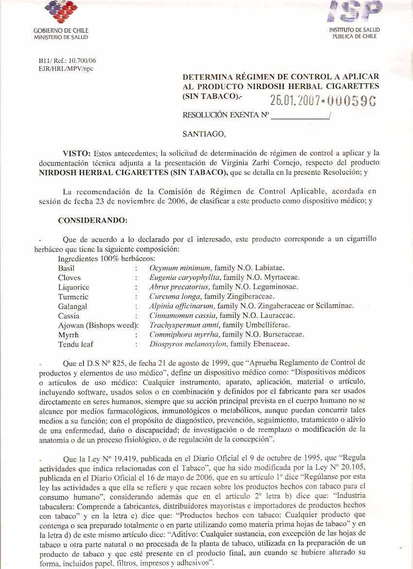 RESOLUCI&Oacute;N ISP